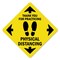 Signmission Thank You For Practicing Safe Distance Non-Slip Floor Graphic, 16in Vinyl Decal, 3PK, X-16-3PK-99975 FD-X-16-3PK-99975 - alternate 1